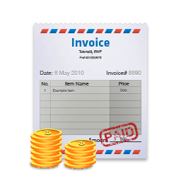 Cashing money with invoices